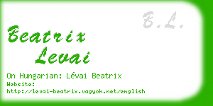 beatrix levai business card